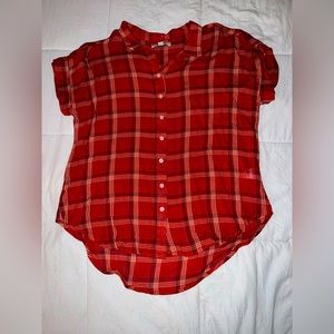 Alexander Jordan - red plaid blouse
